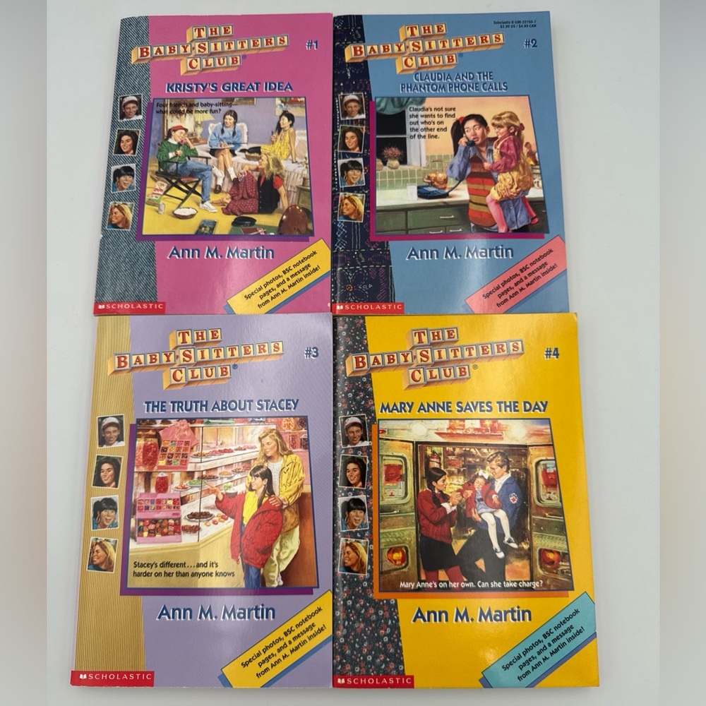 Baby-Sitters Club Books‎ 1-4 Lot Vintage 1986 Ann M Martin Scholastic BSC